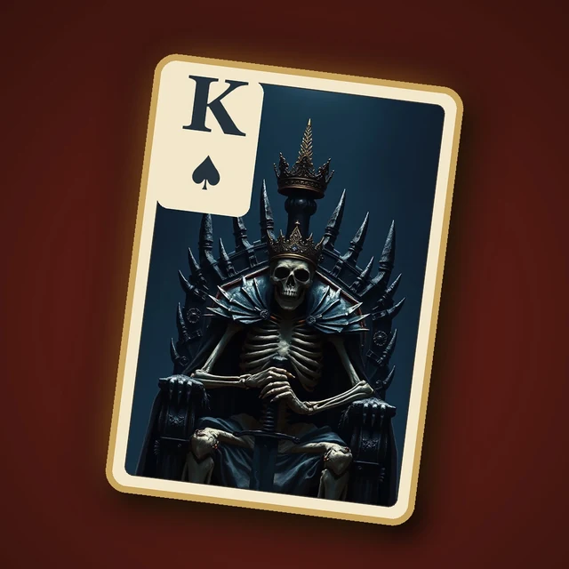 Oath Below app icon, the King of Spades showing a crowned figure on a throne
