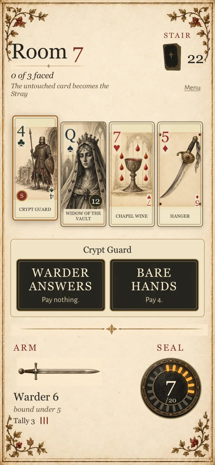 Combat choice between the bound sword and bare hands
