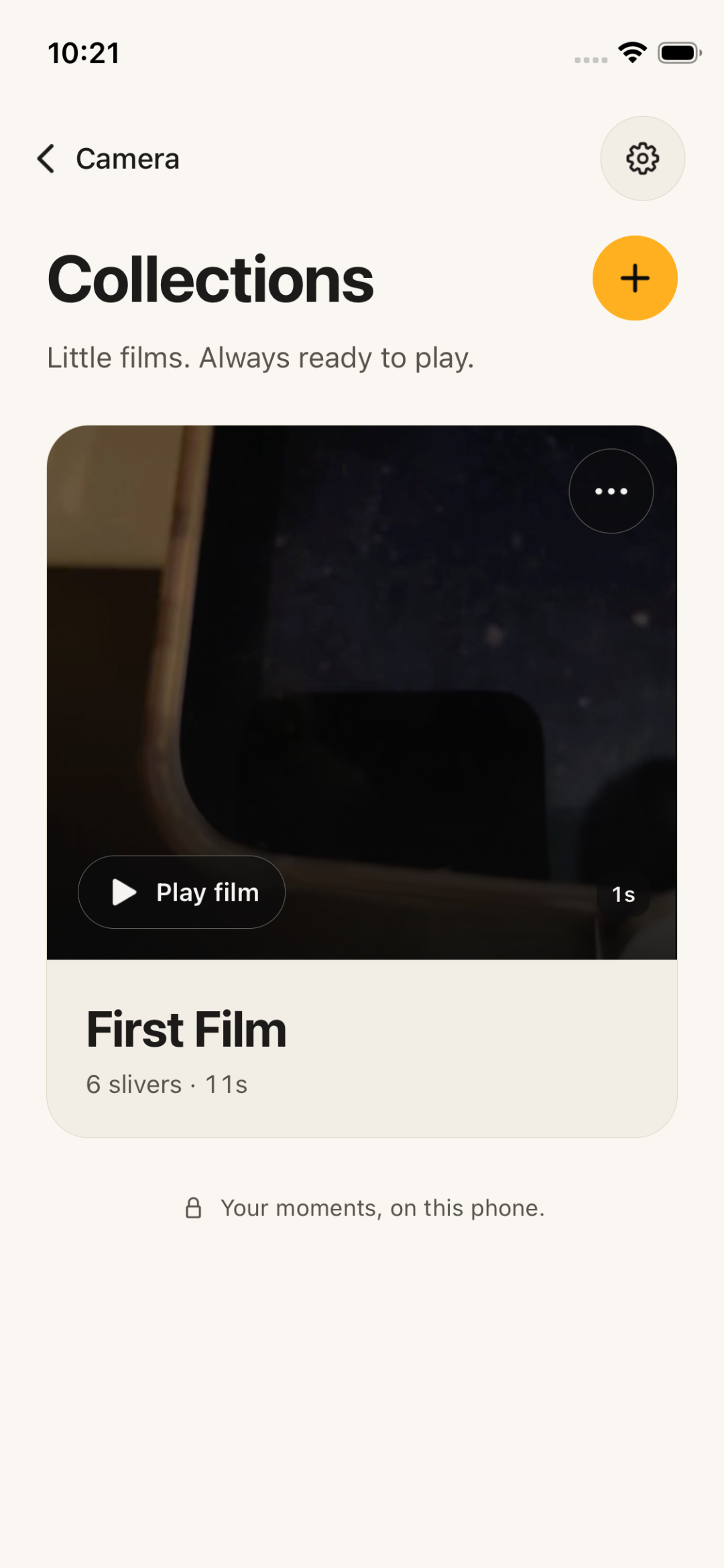 A Slivers collection ready to play as a film