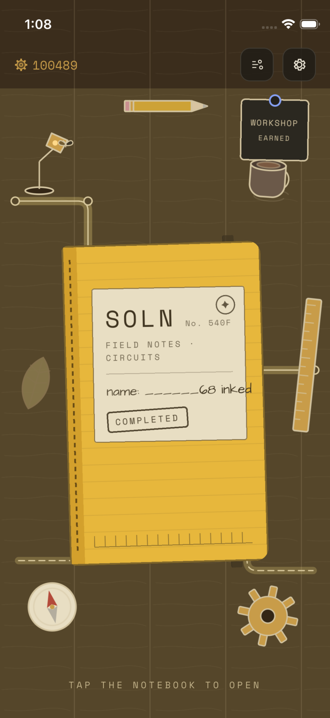 The SOLN workbench in dark mode